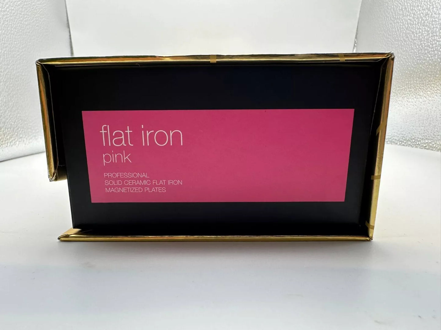 Soleil Professional Solid Ceramic Flat Iron Magnetized Plates ~ PINK