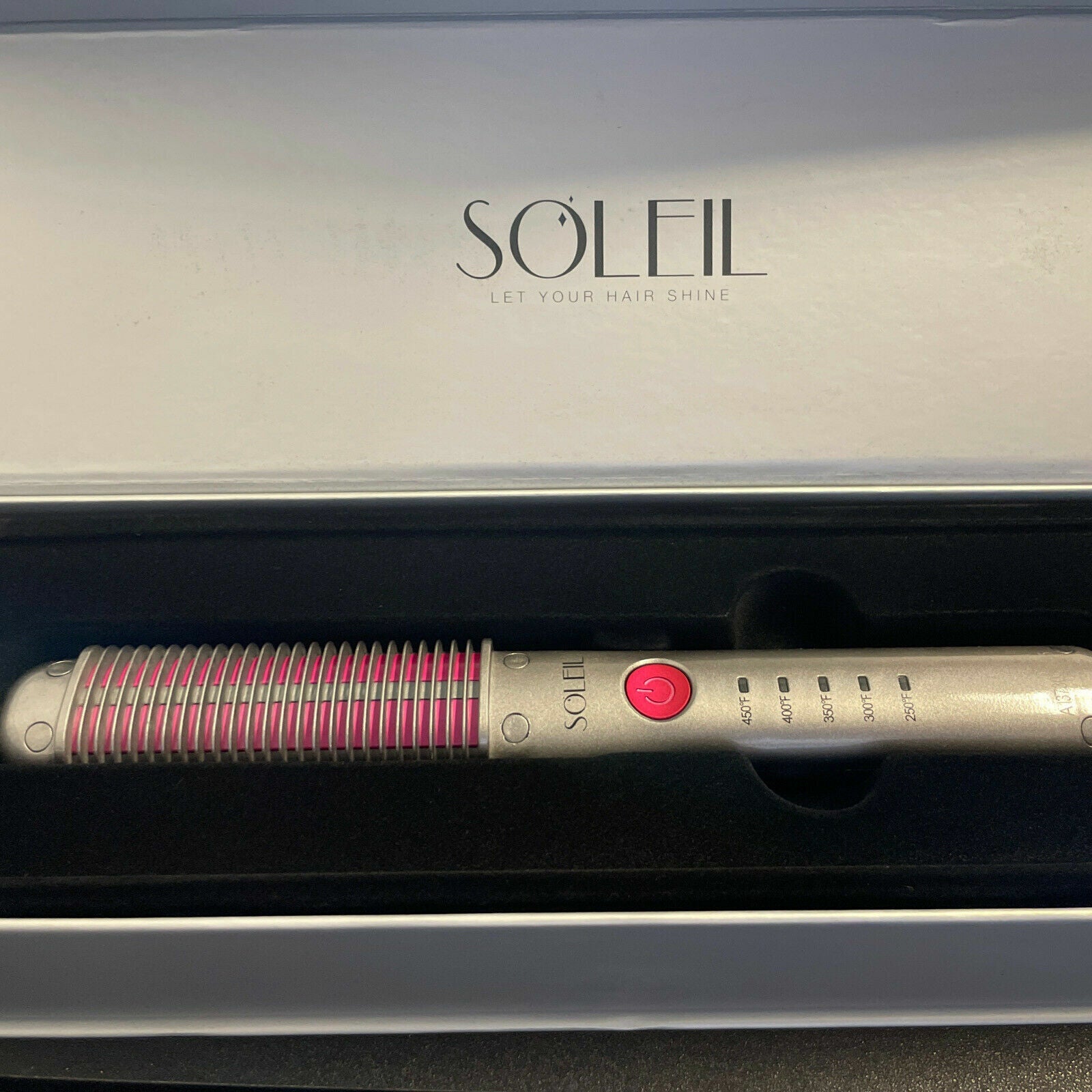 Soleil Styling Comb - silver & pink - Professional, Flexible Guard - LaCosmetical