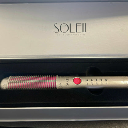 Soleil Styling Comb - silver & pink - Professional, Flexible Guard - LaCosmetical