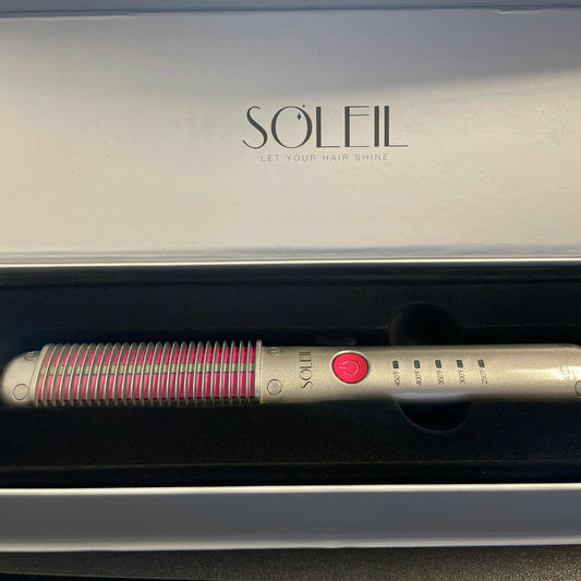 Soleil Styling Comb - silver & pink - Professional, Flexible Guard - LaCosmetical