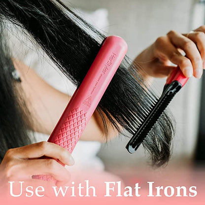Straightening Comb For Hair - Pink - LaCosmetical