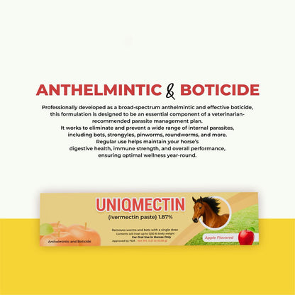 Ivermectin Horse Paste Apples Flavored, 6.08 g 1.87% (3-Pack)
