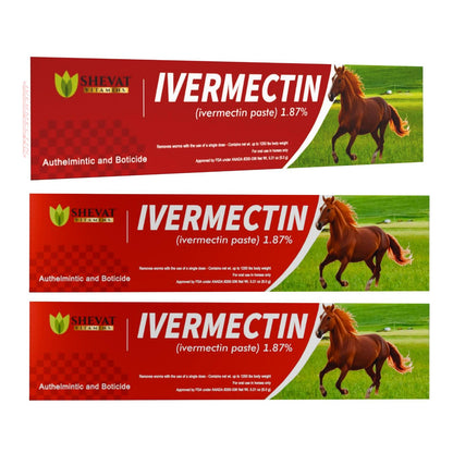 Ivermectin Horse Paste Apple Flavored 1.87%, 6.08g (3-Pack