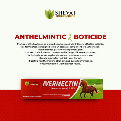 Ivermectin Horse Paste Apple Flavored 1.87%, 6.08g (3-Pack