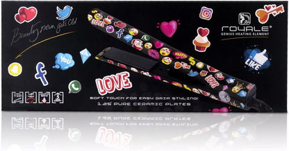Royale  Genius Heating Element Flat Iron Luxury Ceramic EMOJI NEW